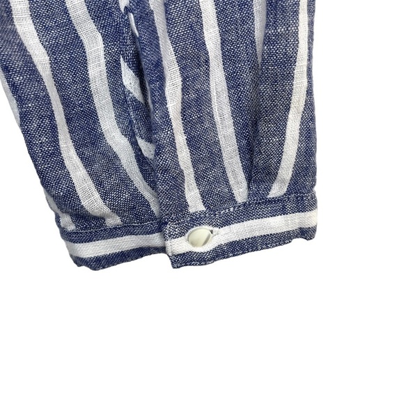 Rails Crystal Jasmine Parisian Blue Stripes Mini Dress Linen Boho - Picture 6 of 8